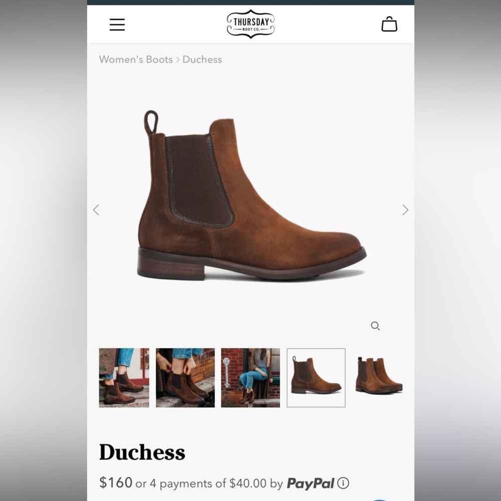 Suede Chelsea Boots Thursday Boot Company Brown